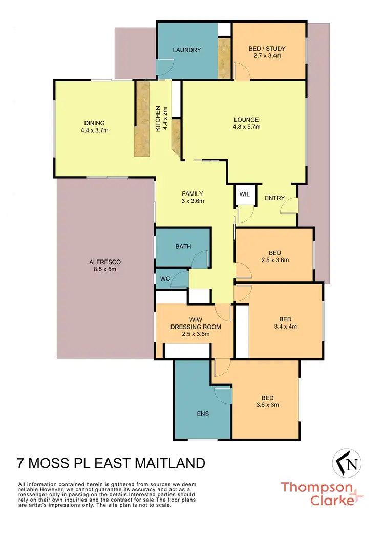 Floorplan of Homely house listing, 7 Moss Place, East Maitland NSW 2323