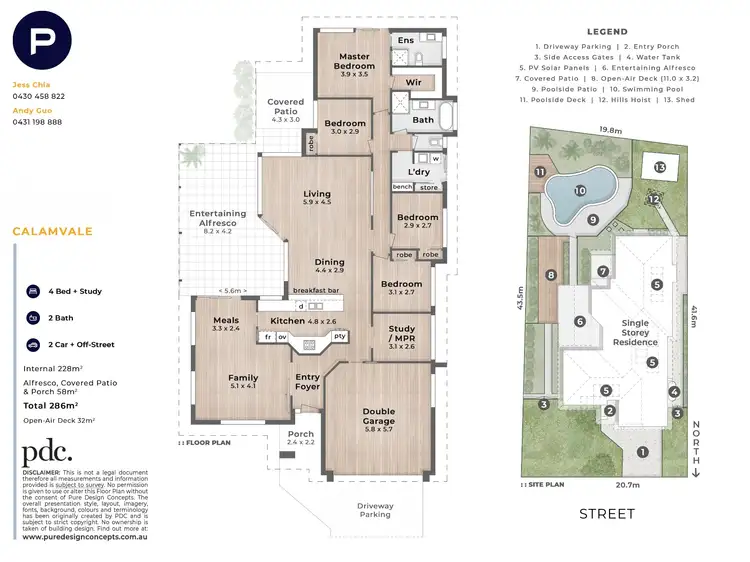 Floorplan of Homely house listing, 6 Chestnut Place, Calamvale QLD 4116