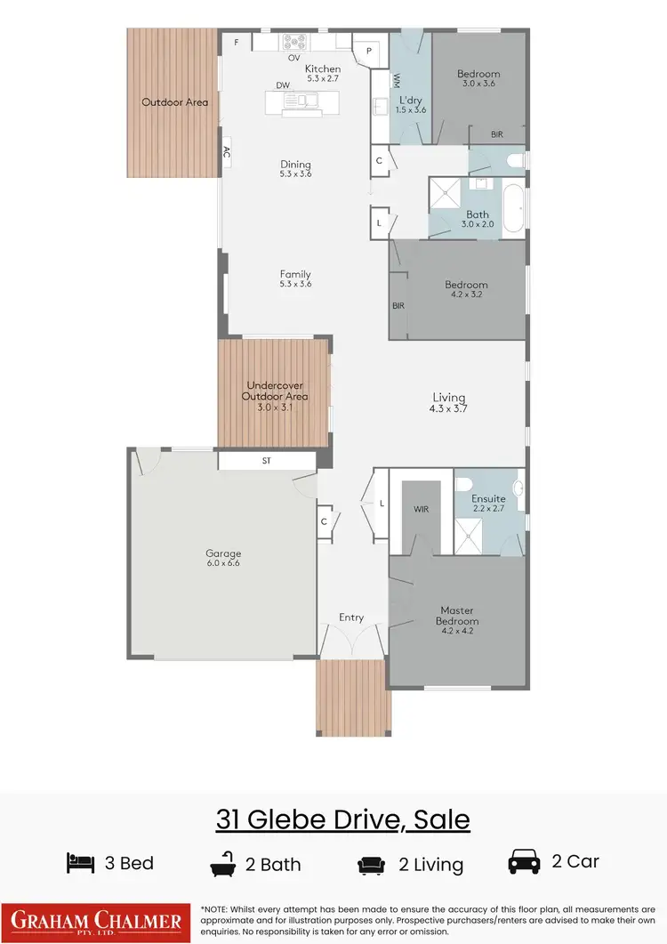 Floorplan of Homely house listing, 31 Glebe Drive, Sale VIC 3850