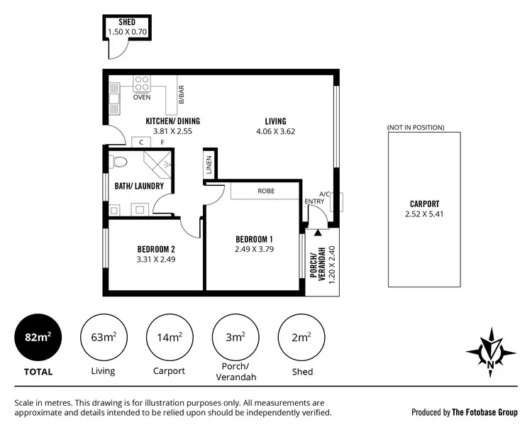 Floorplan of Homely unit listing, 1/26 Sixth Avenue, Ascot Park SA 5043