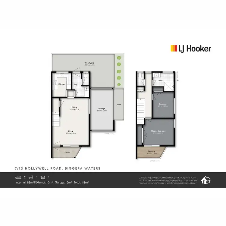 Floorplan of Homely townhouse listing, 7/10 Hollywell Road, Biggera Waters QLD 4216