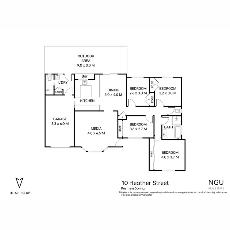 Floorplan of Homely house listing, 10 Heather Street, Kearneys Spring QLD 4350