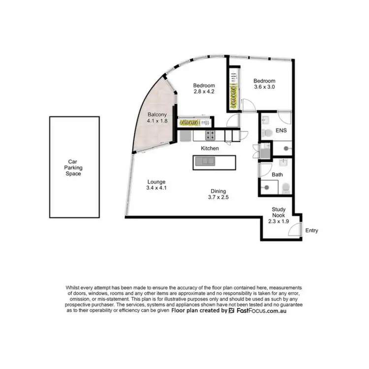 Floorplan of Homely apartment listing, 3509/550 Queen Street, Brisbane QLD 4000