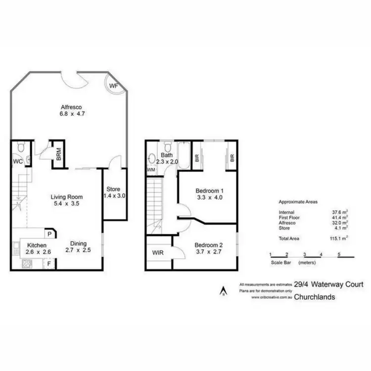 Floorplan of Homely townhouse listing, 29/4 Waterway Court, Churchlands WA 6018