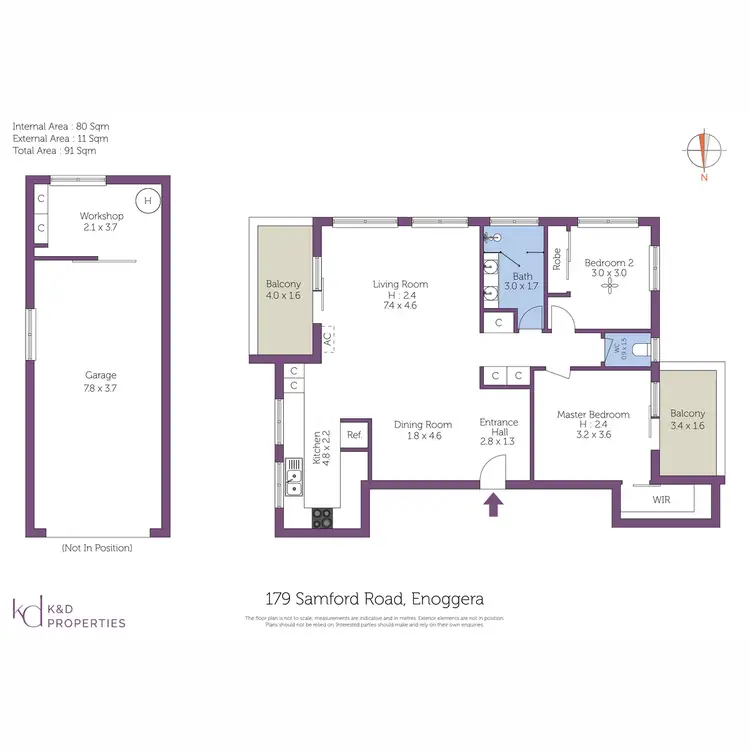 Floorplan of Homely unit listing, 1/179 Samford Road, Enoggera QLD 4051