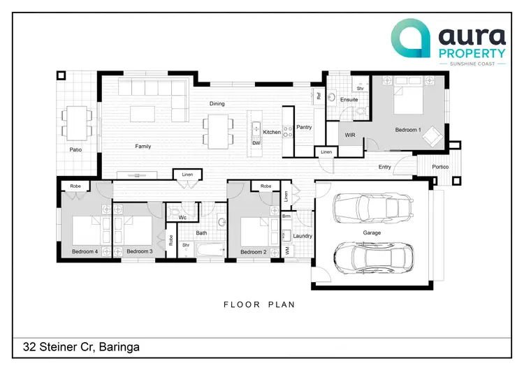 Floorplan of Homely house listing, 32 Steiner Crescent, Baringa QLD 4551