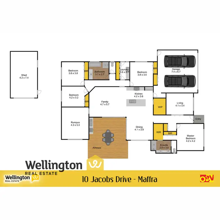 Floorplan of Homely house listing, 10 Jacobs Drive, Maffra VIC 3860