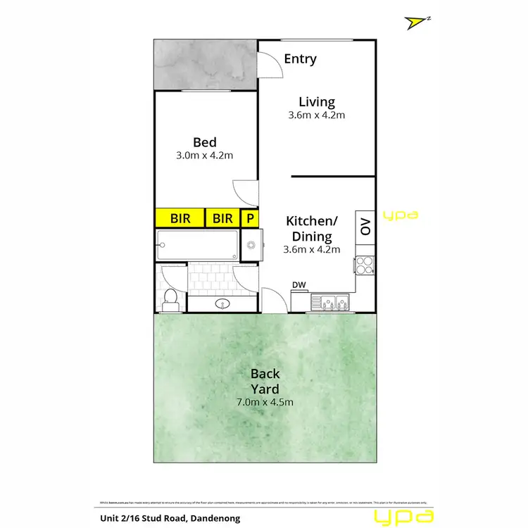 Floorplan of Homely unit listing, 2/16 Stud Road, Dandenong VIC 3175