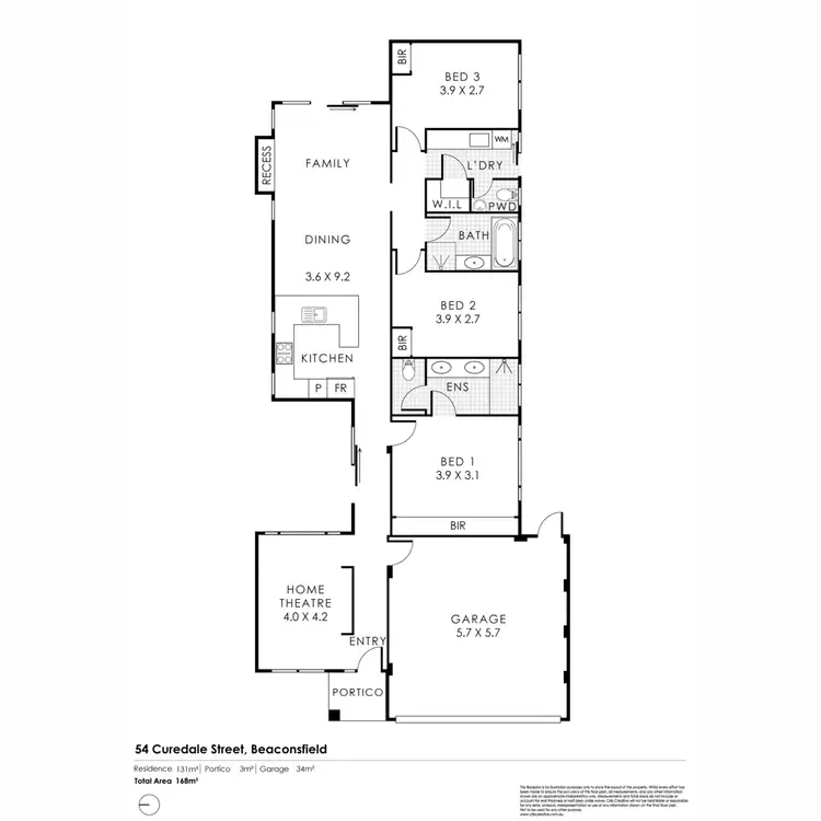 Floorplan of Homely house listing, 54 Curedale Street, Beaconsfield WA 6162