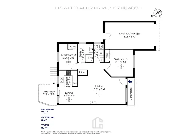Floorplan of Homely villa listing, 11/92-110 Lalor Drive, Springwood NSW 2777