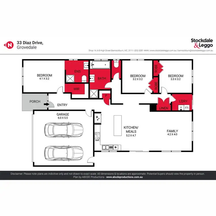 Floorplan of Homely house listing, 33 Diaz Drive, Grovedale VIC 3216