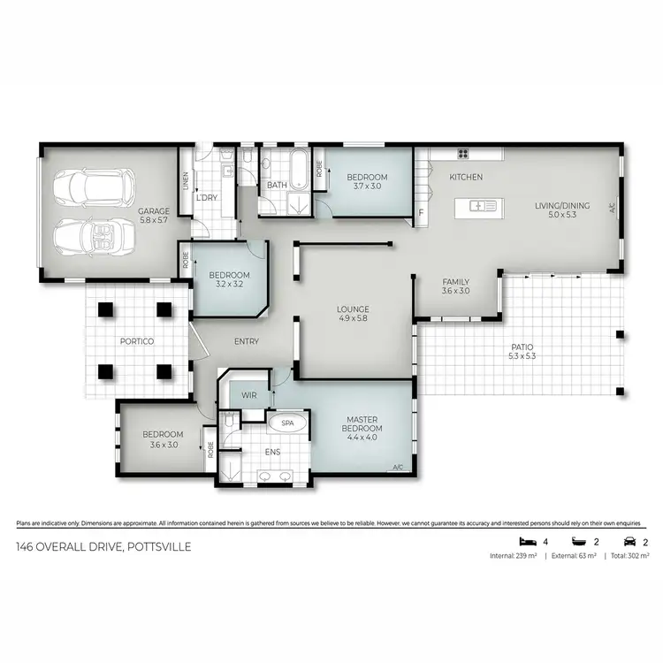 Floorplan of Homely house listing, 146 Overall Drive, Pottsville NSW 2489