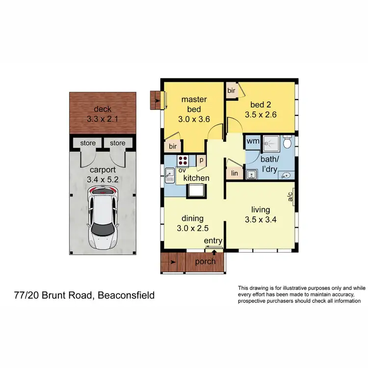 Floorplan of Homely unit listing, 77/20 Brunt Road, Beaconsfield VIC 3807