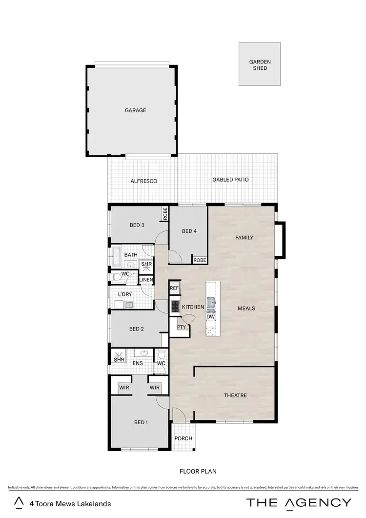 Floorplan of Homely house listing, 4 Toora Mews, Lakelands WA 6180