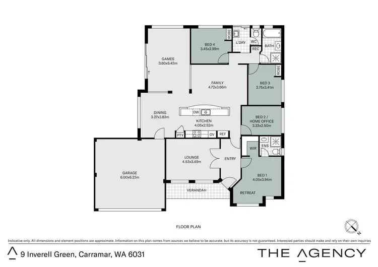 Floorplan of Homely house listing, 9 Inverell Green, Carramar WA 6031