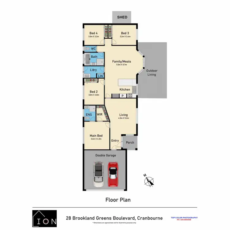 Floorplan of Homely house listing, 28 Brookland Greens Boulevard, Cranbourne VIC 3977
