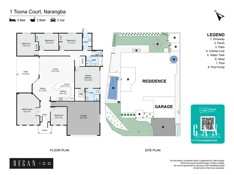 Floorplan of Homely house listing, 1 Toona Court, Narangba QLD 4504