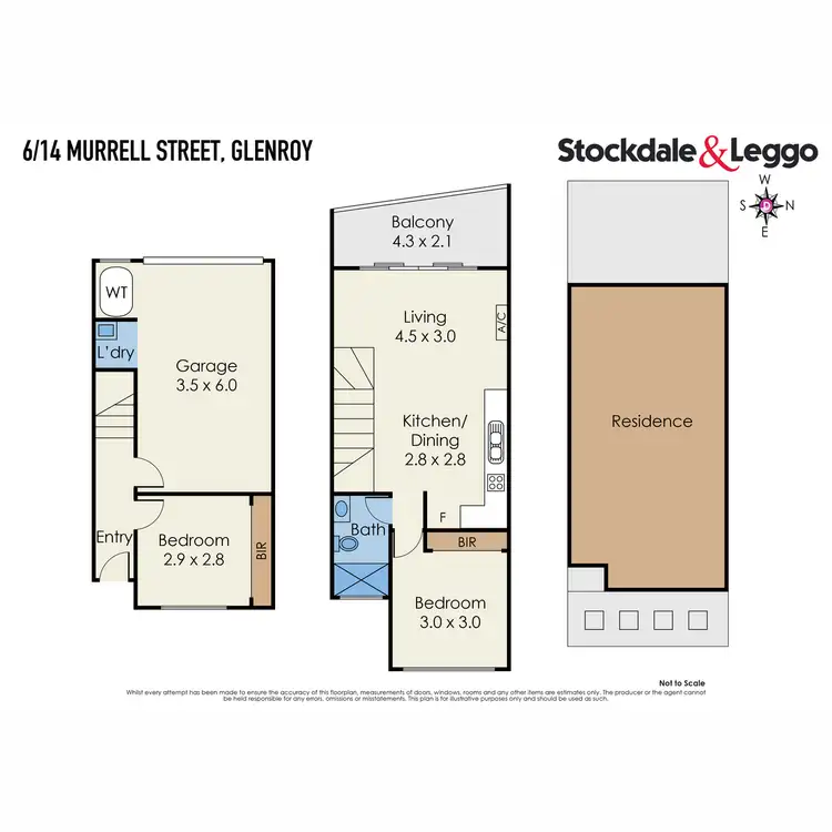Floorplan of Homely townhouse listing, 6/14 Murrell Street, Glenroy VIC 3046