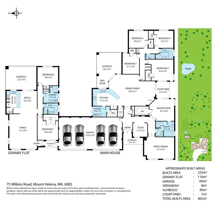 Floorplan of Homely house listing, 75 Wilkins Road, Mount Helena WA 6082