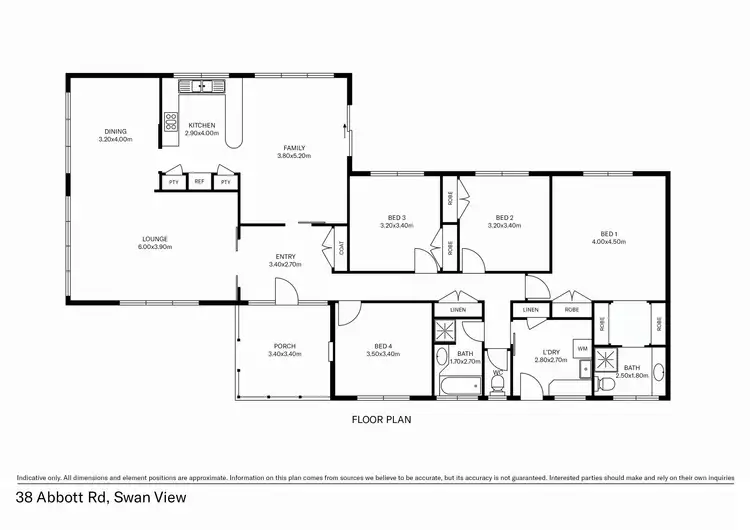 Floorplan of Homely house listing, 38 Abbott Way, Swan View WA 6056