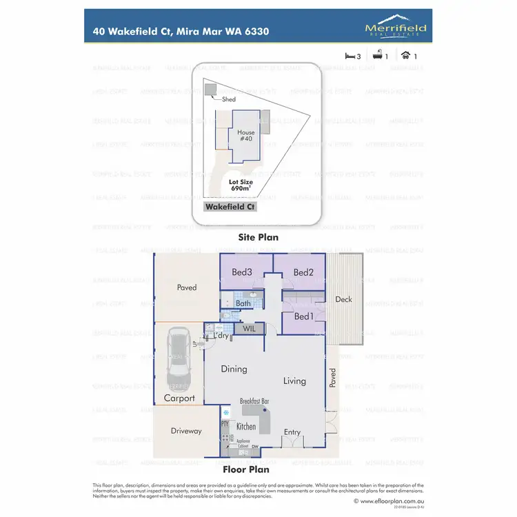 Floorplan of Homely house listing, 40 Wakefield Court, Mira Mar WA 6330