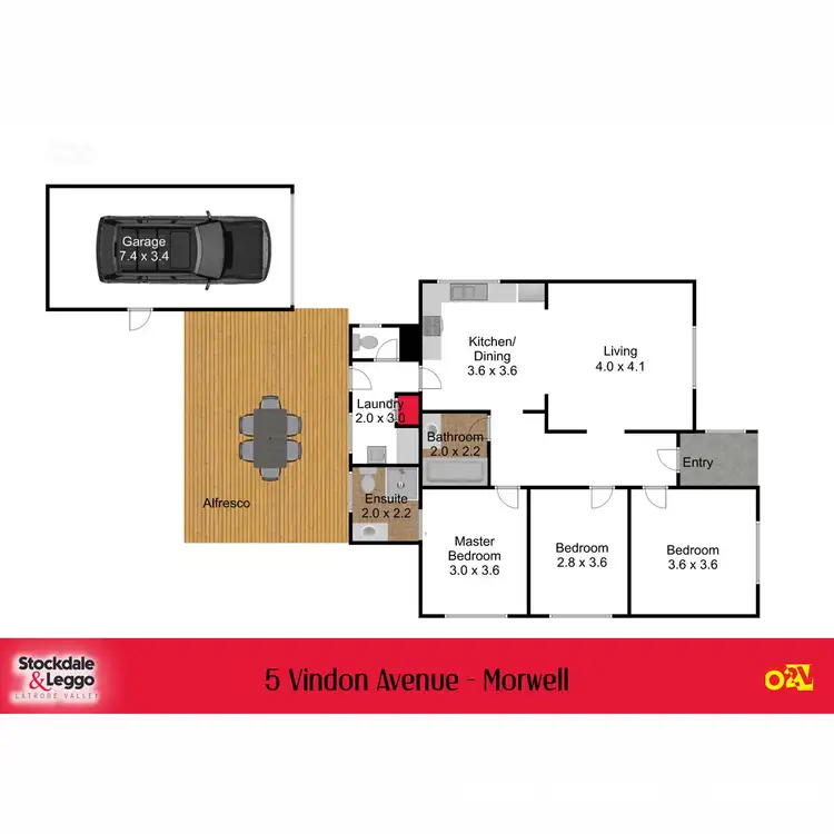 Floorplan of Homely house listing, 5 Vindon Avenue, Morwell VIC 3840