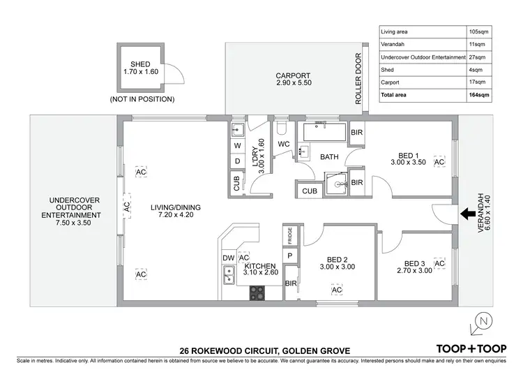 Floorplan of Homely villa listing, 26 Rokewood Circuit, Golden Grove SA 5125