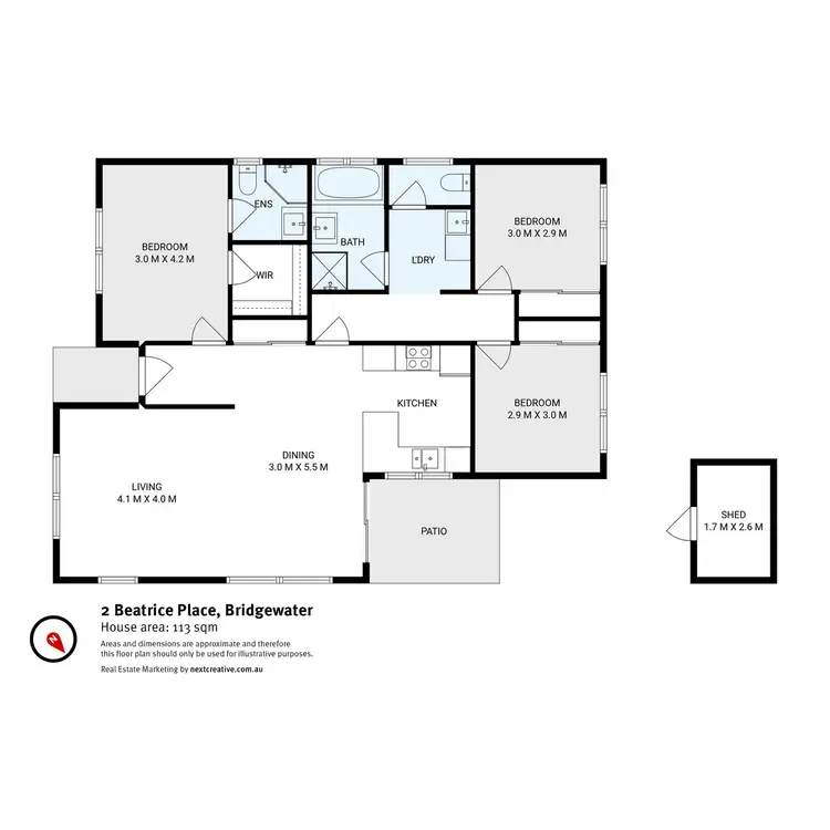 Floorplan of Homely house listing, 2 Beatrice Place, Bridgewater TAS 7030