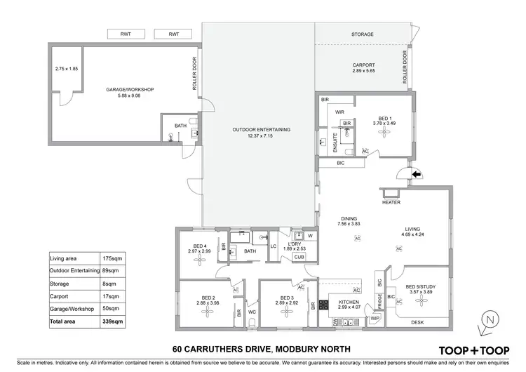 Floorplan of Homely house listing, 60 Carruthers Drive, Modbury North SA 5092