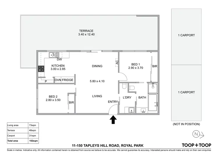 Floorplan of Homely unit listing, 11/150 Tapleys Hill Road, Royal Park SA 5014