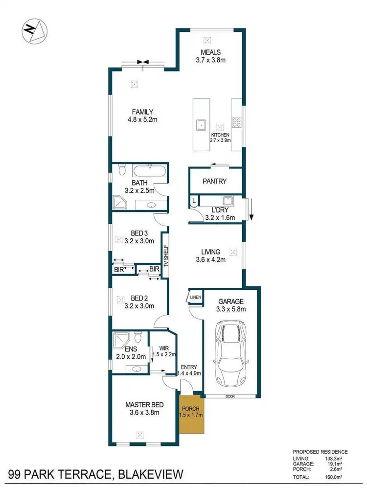 Floorplan of Homely house listing, 99 Park Terrace, Blakeview SA 5114