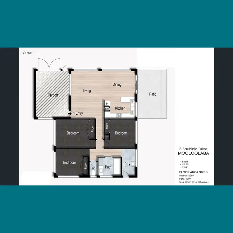 Floorplan of Homely house listing, 3 Bauhinia Drive, Mooloolaba QLD 4557