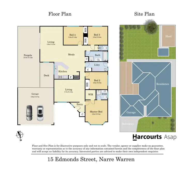 Floorplan of Homely house listing, 15 Edmonds Street, Narre Warren VIC 3805