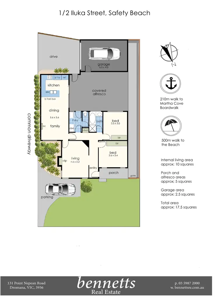 Floorplan of Homely unit listing, 1/2 Iluka Street, Safety Beach VIC 3936