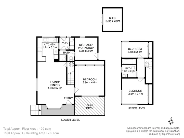 Floorplan of Homely house listing, 7 Esplanade, Lindisfarne TAS 7015