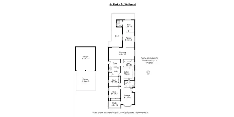 Floorplan of Homely house listing, 44 Perks Street, Wallsend NSW 2287