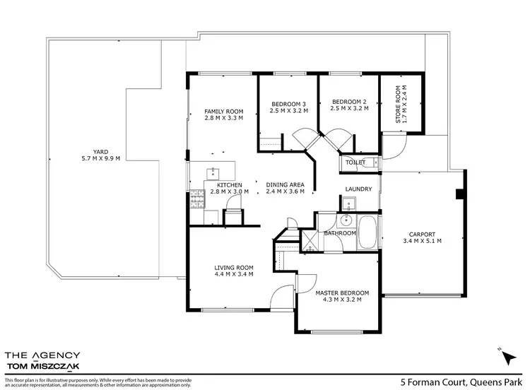 Floorplan of Homely house listing, 5 Forman Court, Queens Park WA 6107