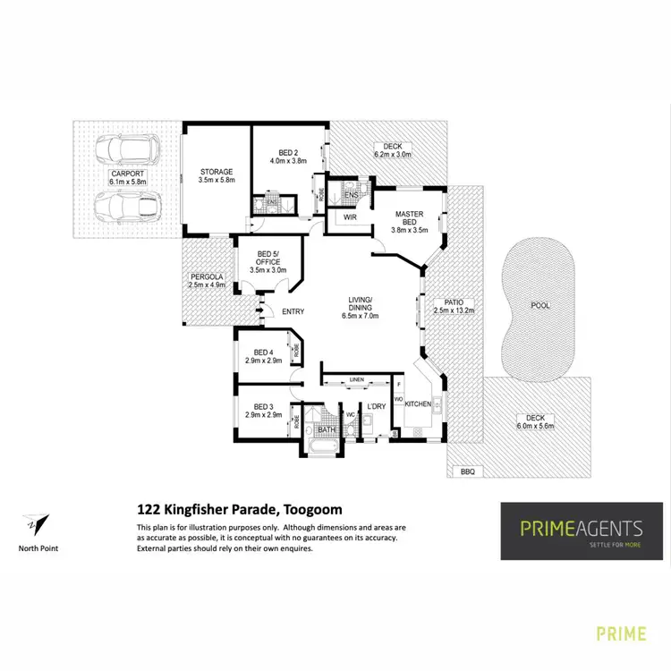 Floorplan of Homely house listing, 122 Kingfisher Parade, Toogoom QLD 4655