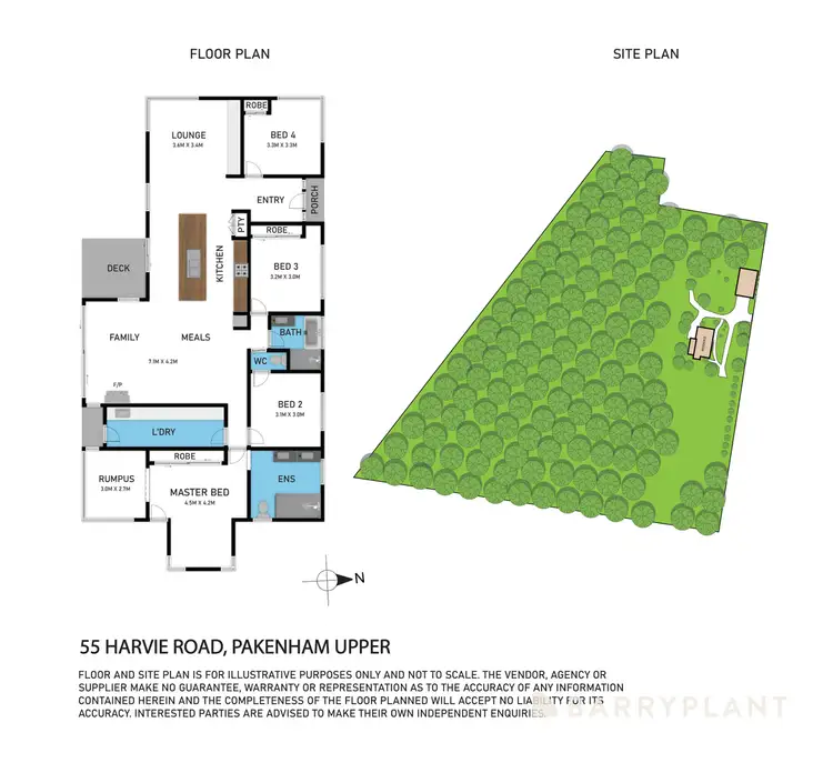 Floorplan of Homely house listing, 55 Harvie Road, Pakenham Upper VIC 3810