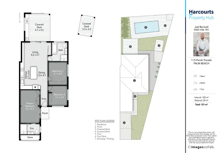 Floorplan of Homely semi-detached listing, 1/5 Parnki Parade, Palm Beach QLD 4221