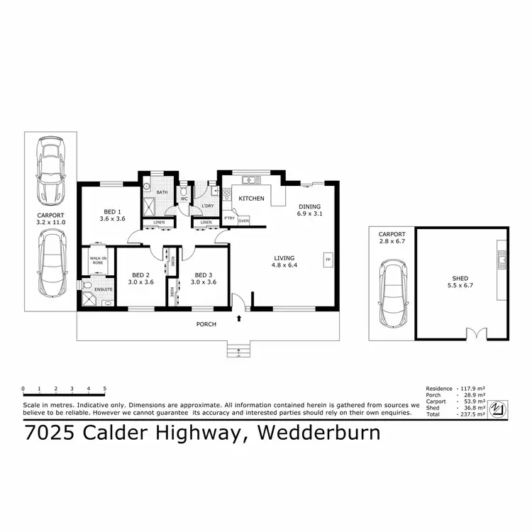 Floorplan of Homely house listing, 7025 Calder Highway, Wedderburn VIC 3518