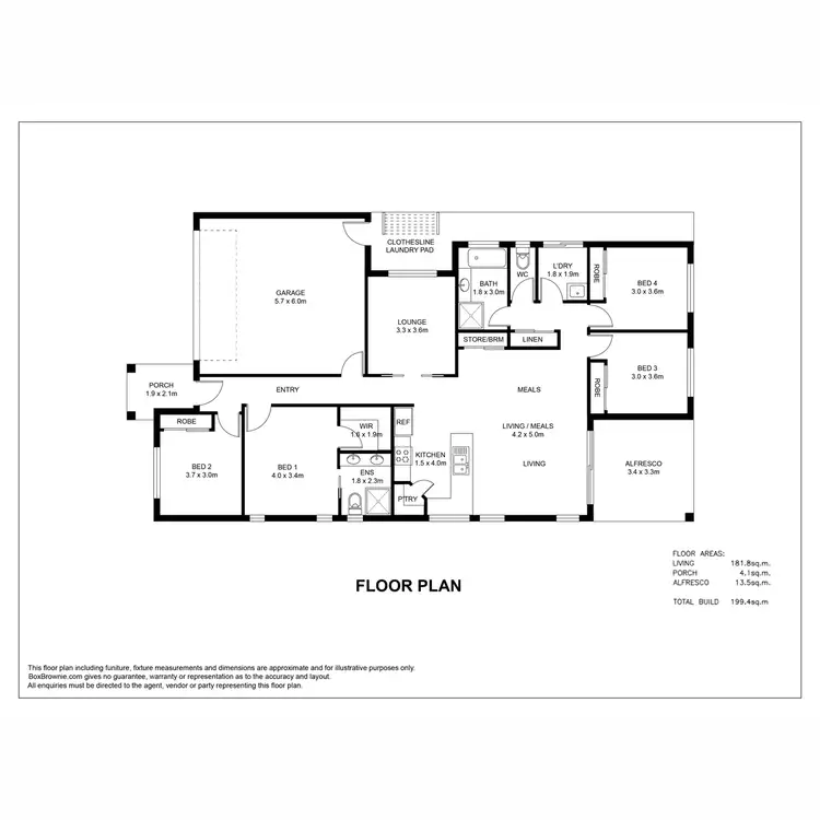 Floorplan of Homely house listing, 76 Ficus Drive, Palmview QLD 4553