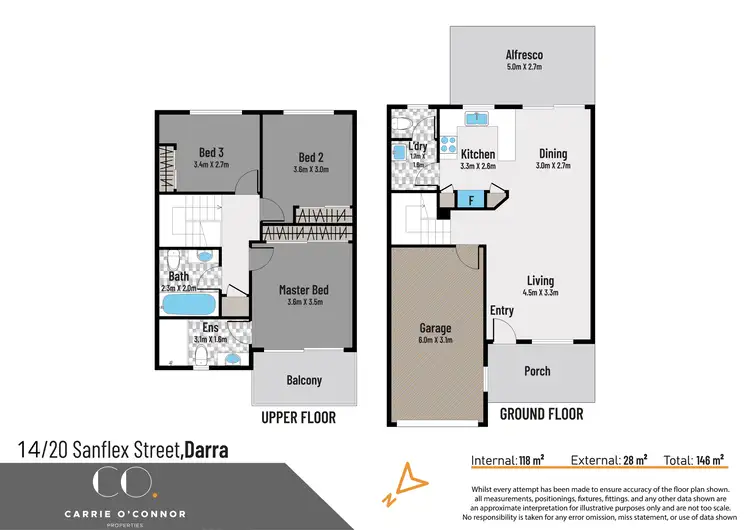 Floorplan of Homely townhouse listing, 14/20 Sanflex Street, Darra QLD 4076