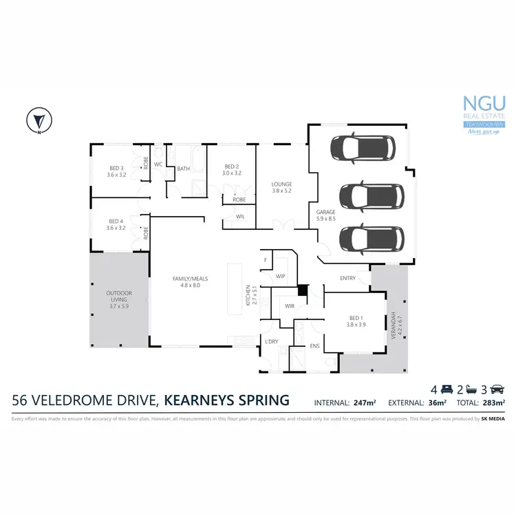 Floorplan of Homely house listing, 56 Velodrome Drive, Kearneys Spring QLD 4350