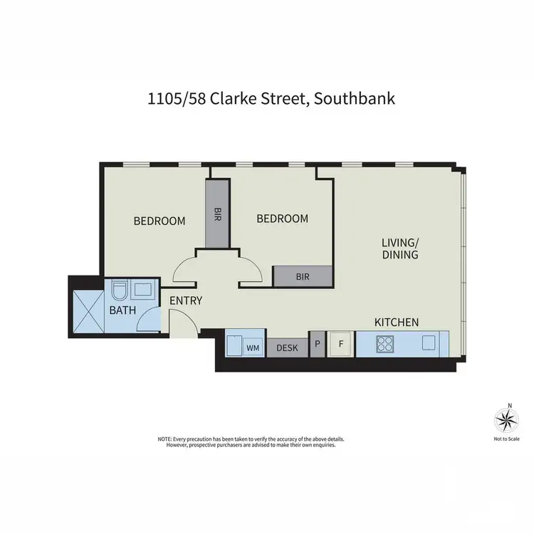 Floorplan of Homely apartment listing, 1105/58 Clarke Street, Southbank VIC 3006