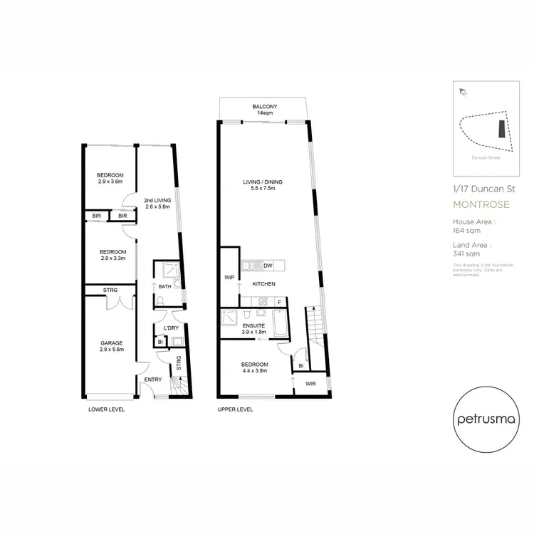 Floorplan of Homely townhouse listing, 1/17 Duncan Street, Montrose TAS 7010
