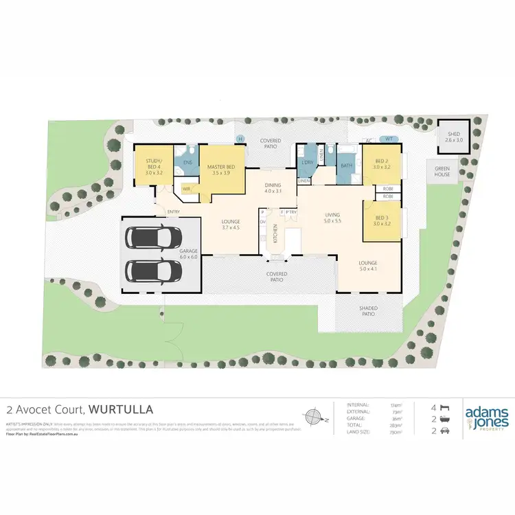 Floorplan of Homely house listing, 2 Avocet Court, Wurtulla QLD 4575