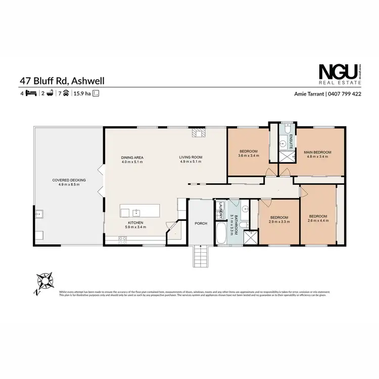Floorplan of Homely house listing, 47 Bluff Road, Ashwell QLD 4340