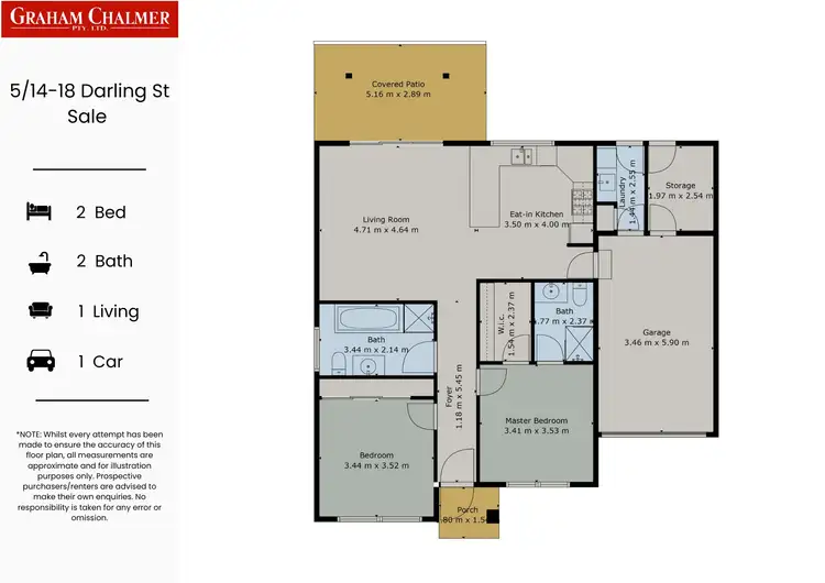 Floorplan of Homely unit listing, 5/14-18 Darling Street, Sale VIC 3850