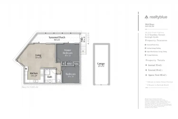 Floorplan of Homely unit listing, 4/2 Stanley Street, Burleigh Heads QLD 4220